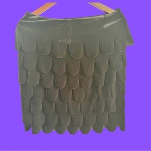 Mermaid black velvet mini skirt